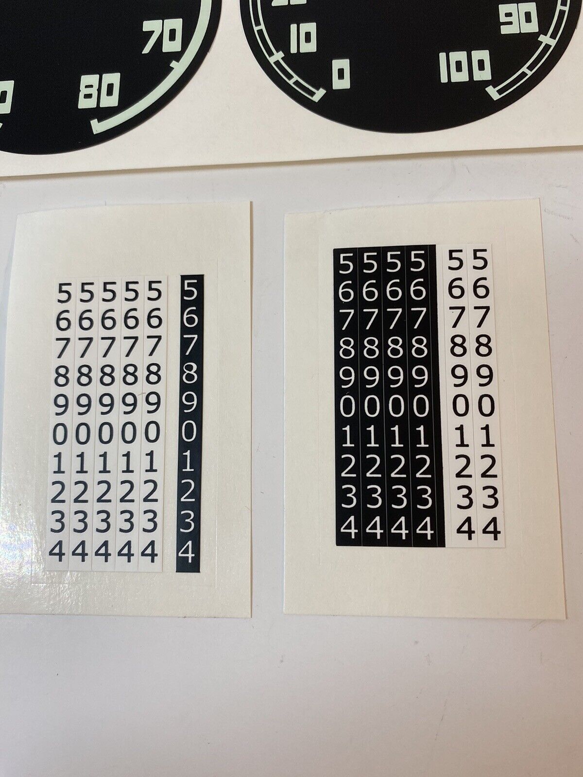 1954 - 1959 GMC Truck GAUGE CLUSTER Decal Refacing Set