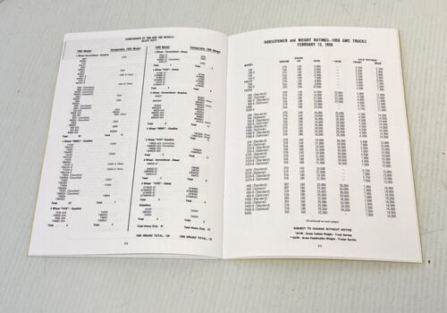 1956 GMC Truck New Models Features Specs And Data Book 24 Page Manual Rare