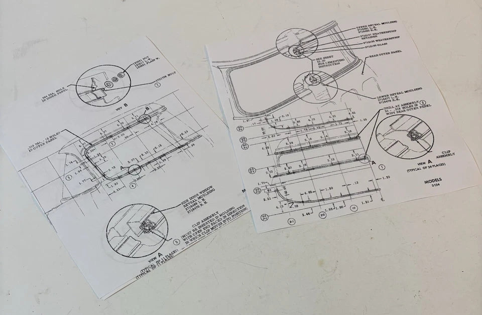 1955 - 1959 Chevy GMC Pickup Truck Cab Deluxe Molding Stainless
