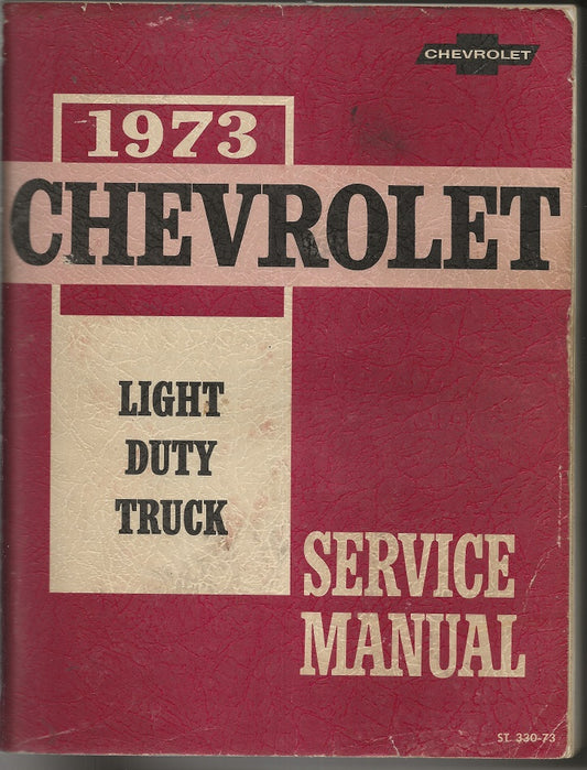 Licensed 1973 Chevy Pickup And Truck Shop Manual & Overhaul Manual