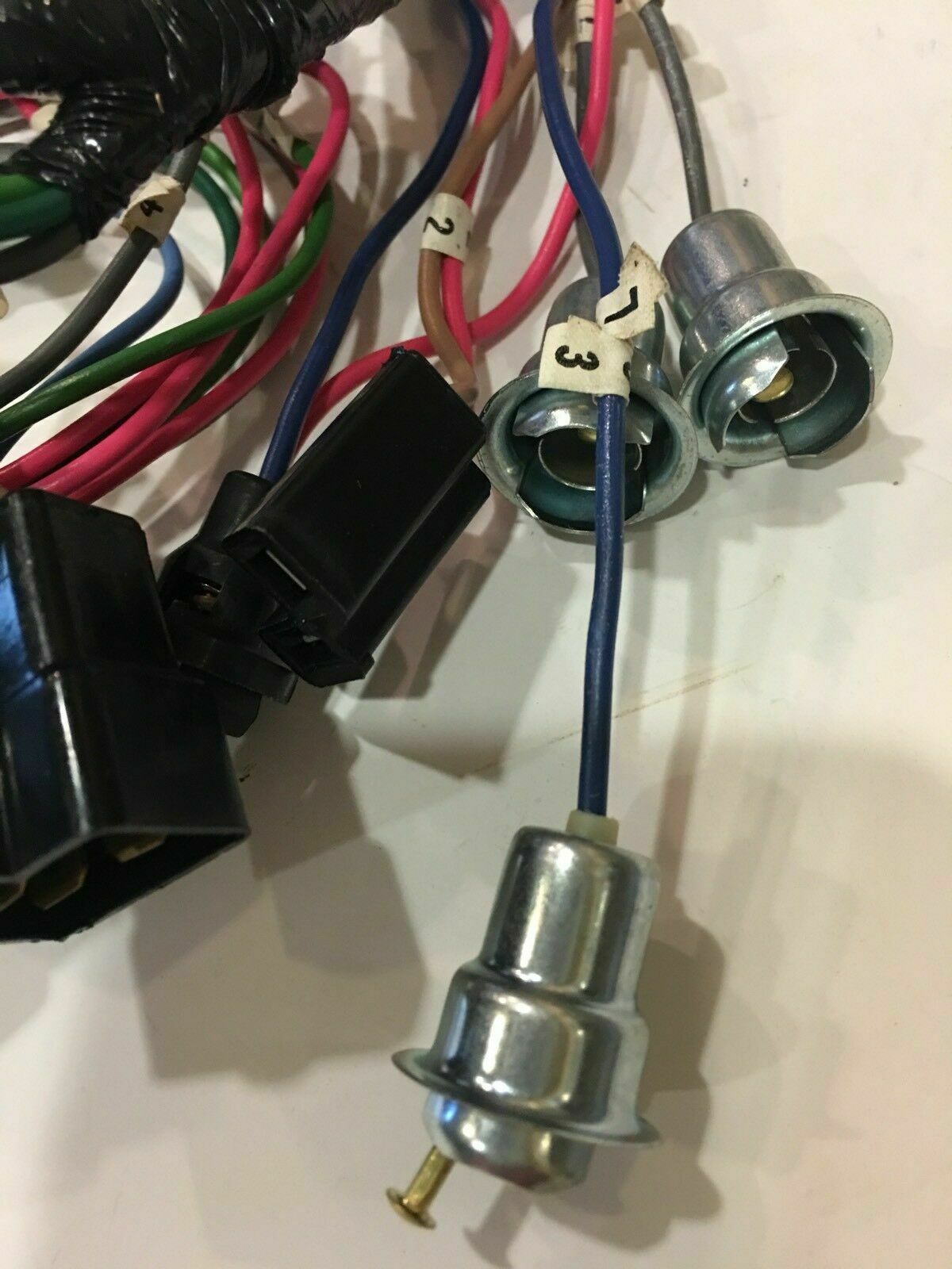 Wiring Harnesses: 1964 - 1966 Chevy All Models Pickup Dash Wiring W/out Gauges With Warning Light