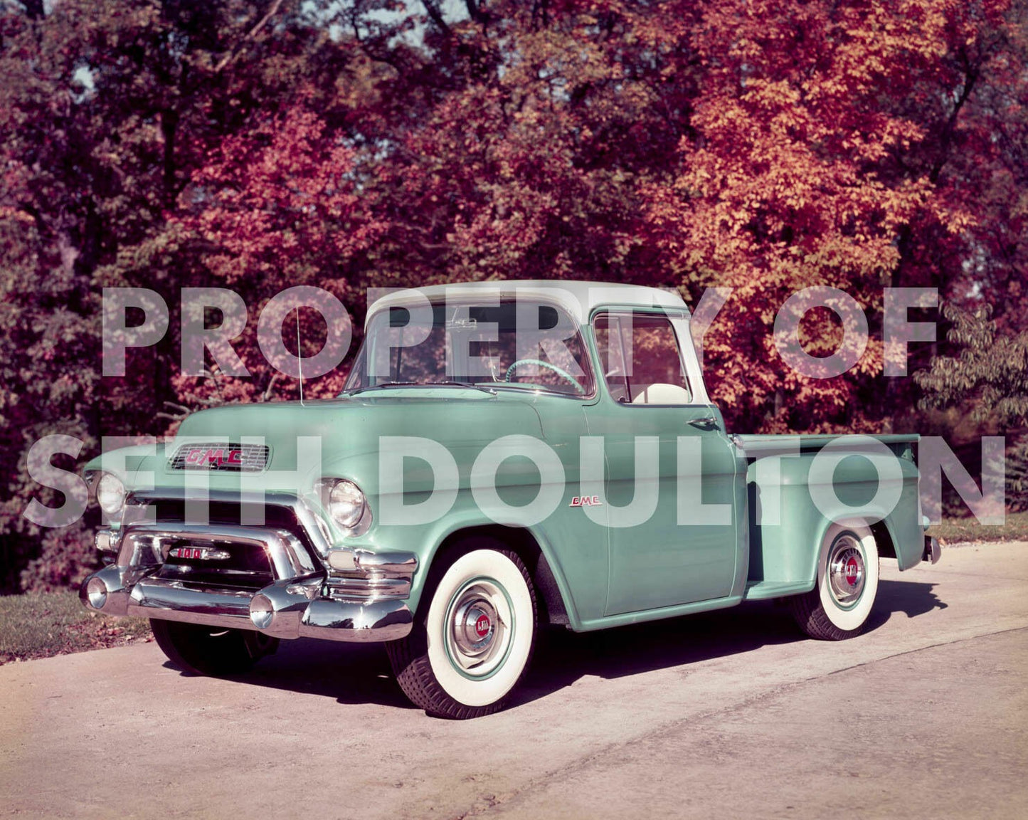 Posters: 1955 GMC rare factory original photo vintage print ad Large 16" X 20" poster (2)