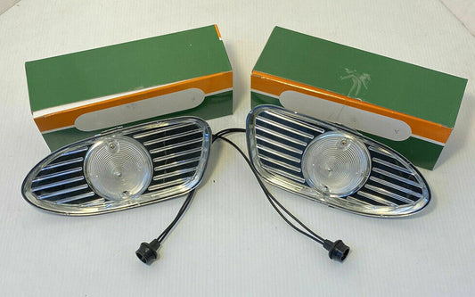 Park Light Lamp: 1958 1959 GMC Truck Park Light Lamp Complete Lens Bezel Housing Wires All Models