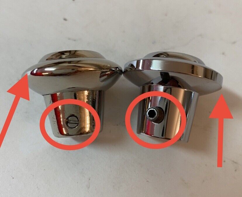 1955 - 1959 CHROME DASH RADIO KNOBS 2 CHEVY GMC TRUCK CORRECT Shape
