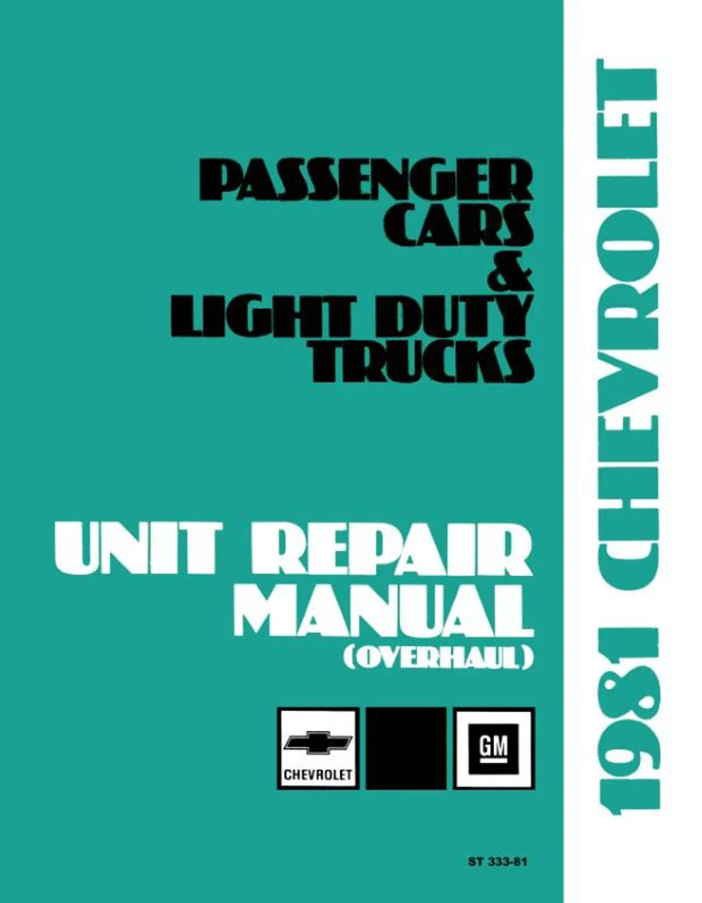 Licensed 1981 Chevy Service Manuals Shop, Overhaul, And Body Manuals