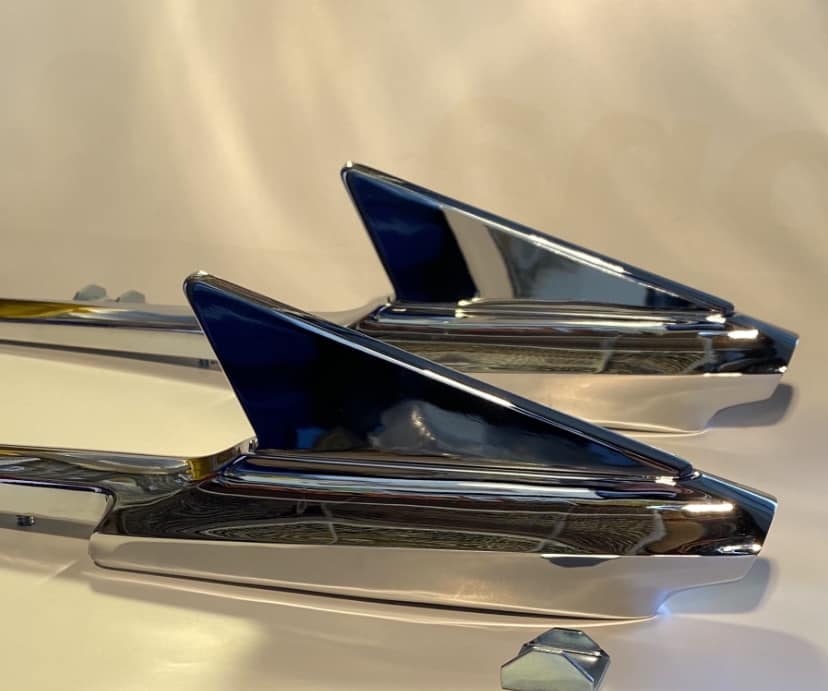 1957 Chevrolet Truck Accessory Show Chrome Hood Rockets