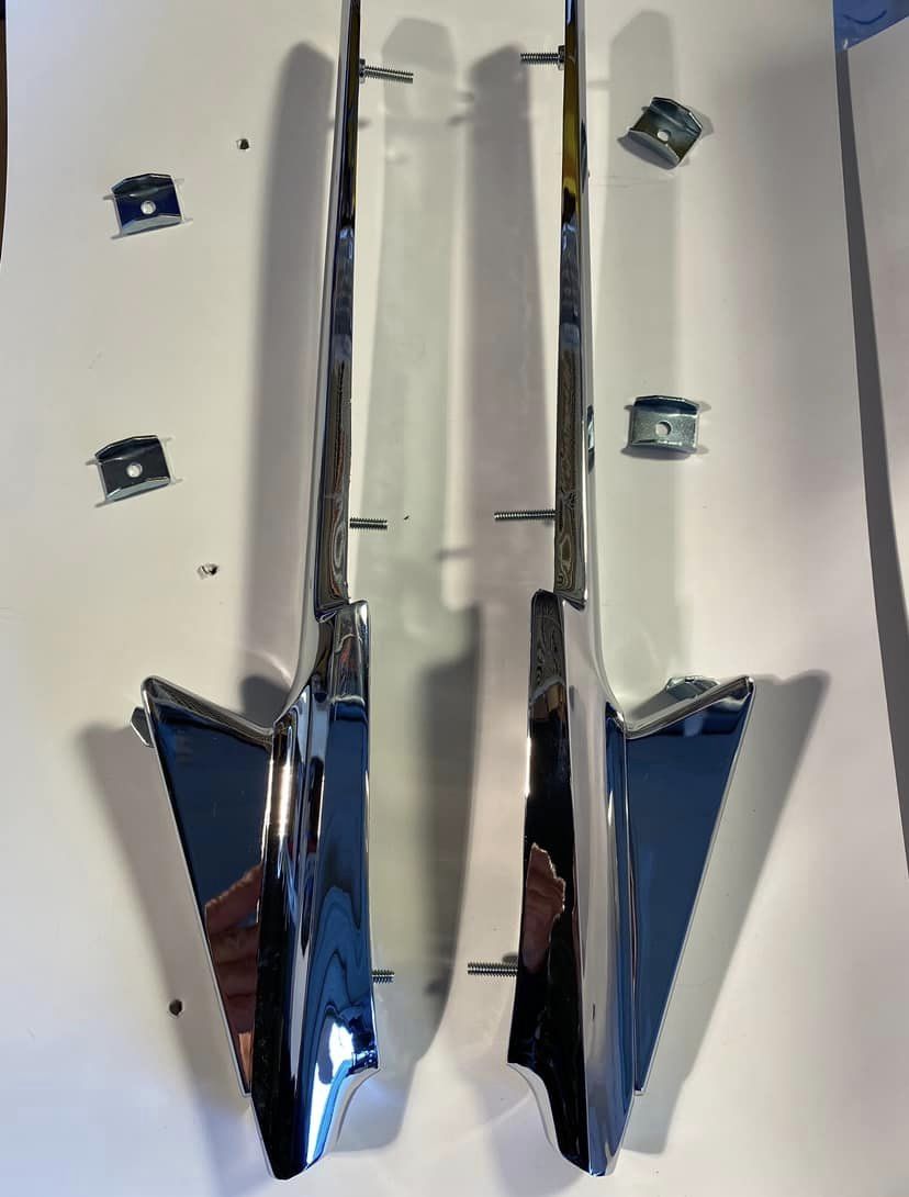 1957 Chevrolet Truck Accessory Show Chrome Hood Rockets