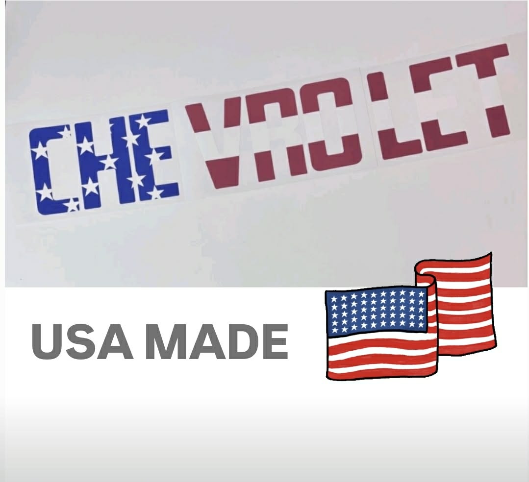 1967 - 1972 Chevrolet Fleetside; Tailgate Letters Red White Blue Stars and Stripes