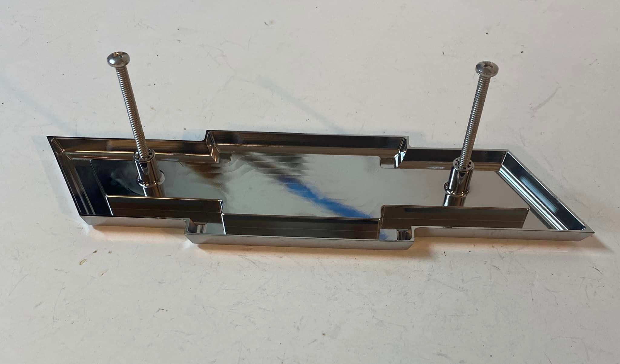 1955 - 1958 Show Chrome Chevy Cameo Truck New Bowtie Tailgate Emblem