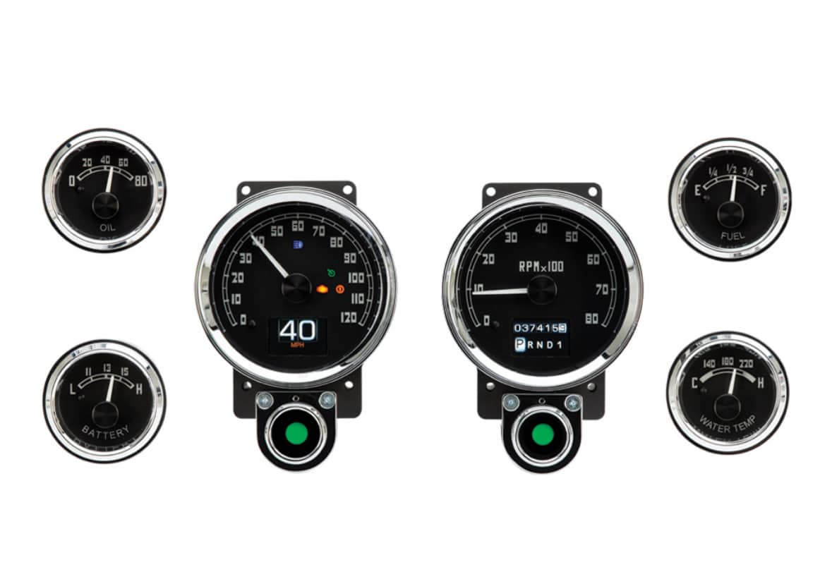 New 1955 - 1959 Custom Gauge System Stock Dash Panel GMC Truck