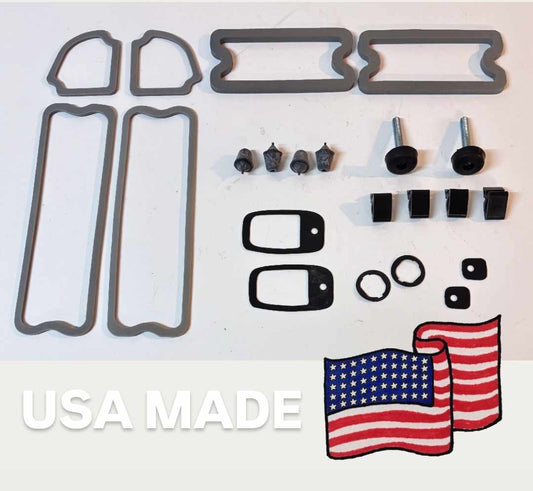 Gaskets: 1967-1968 Chevy GMC Truck Door Handle / Lock Gasket Lens Rubber Bumper Complete