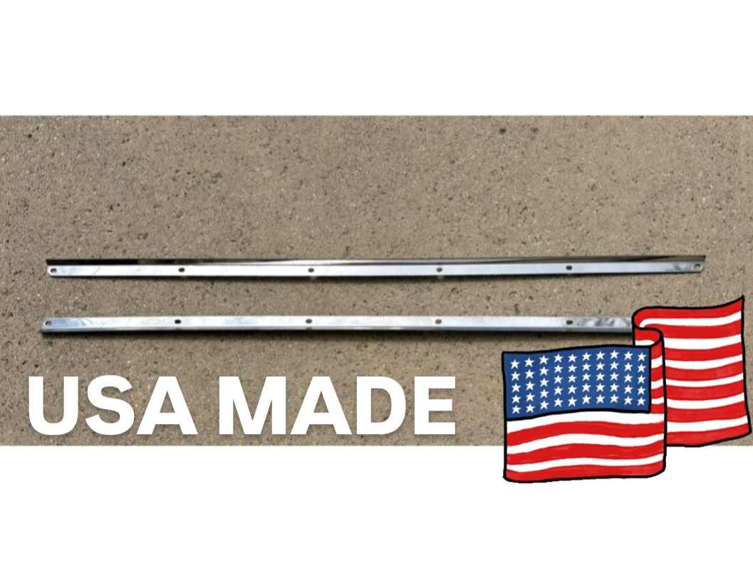 1955 - 1959 Chevy GMC Truck Stainless Retainer Lower Door Seal Pair