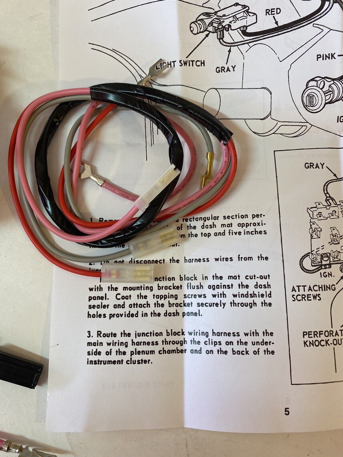 Chevy / GMC Truck Fuse Block Wire Harness 1955 - 1959 1955 - 1956 Car