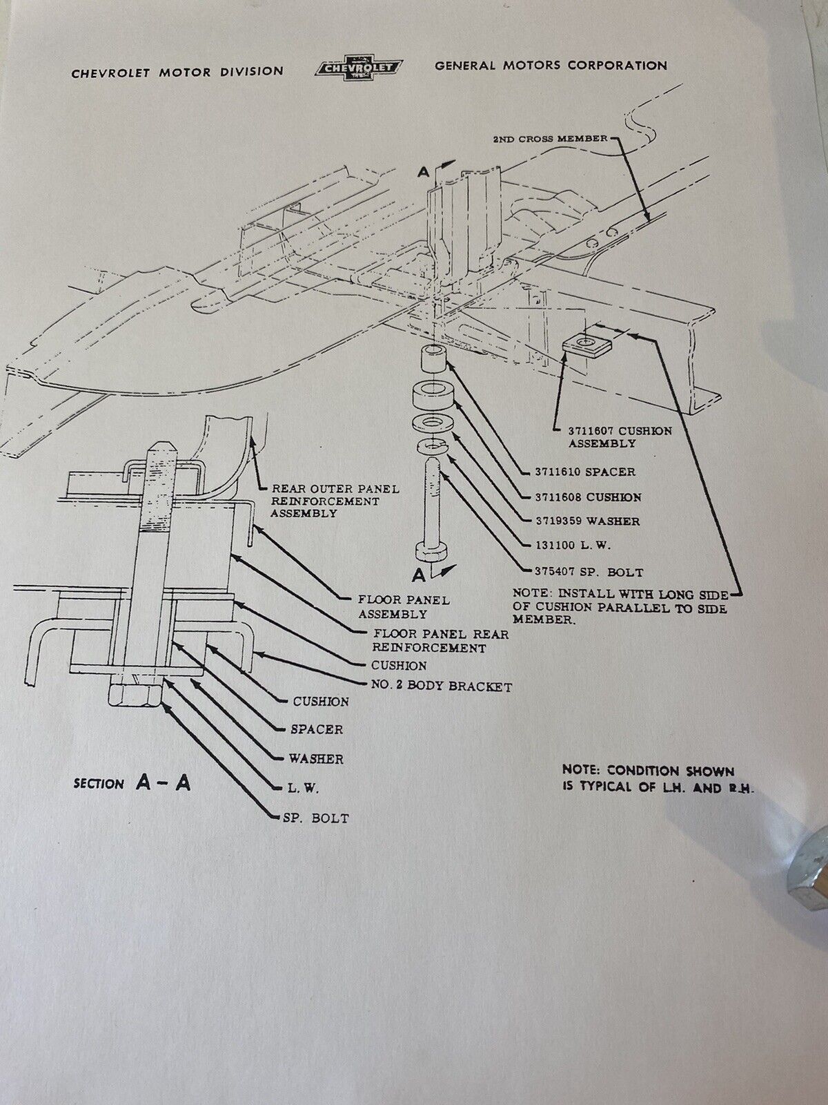 1955 2nd -1959 Cab Mount Kit Complete Chevy GMC Pickup Truck Half Ton 3/4 1 Ton