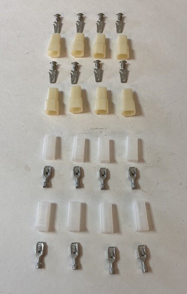 GM TERMINAL WIRE HARNESS WIRE CONNECTORS PLASTIC HOUSING SET OF 32 MALE FEMALE
