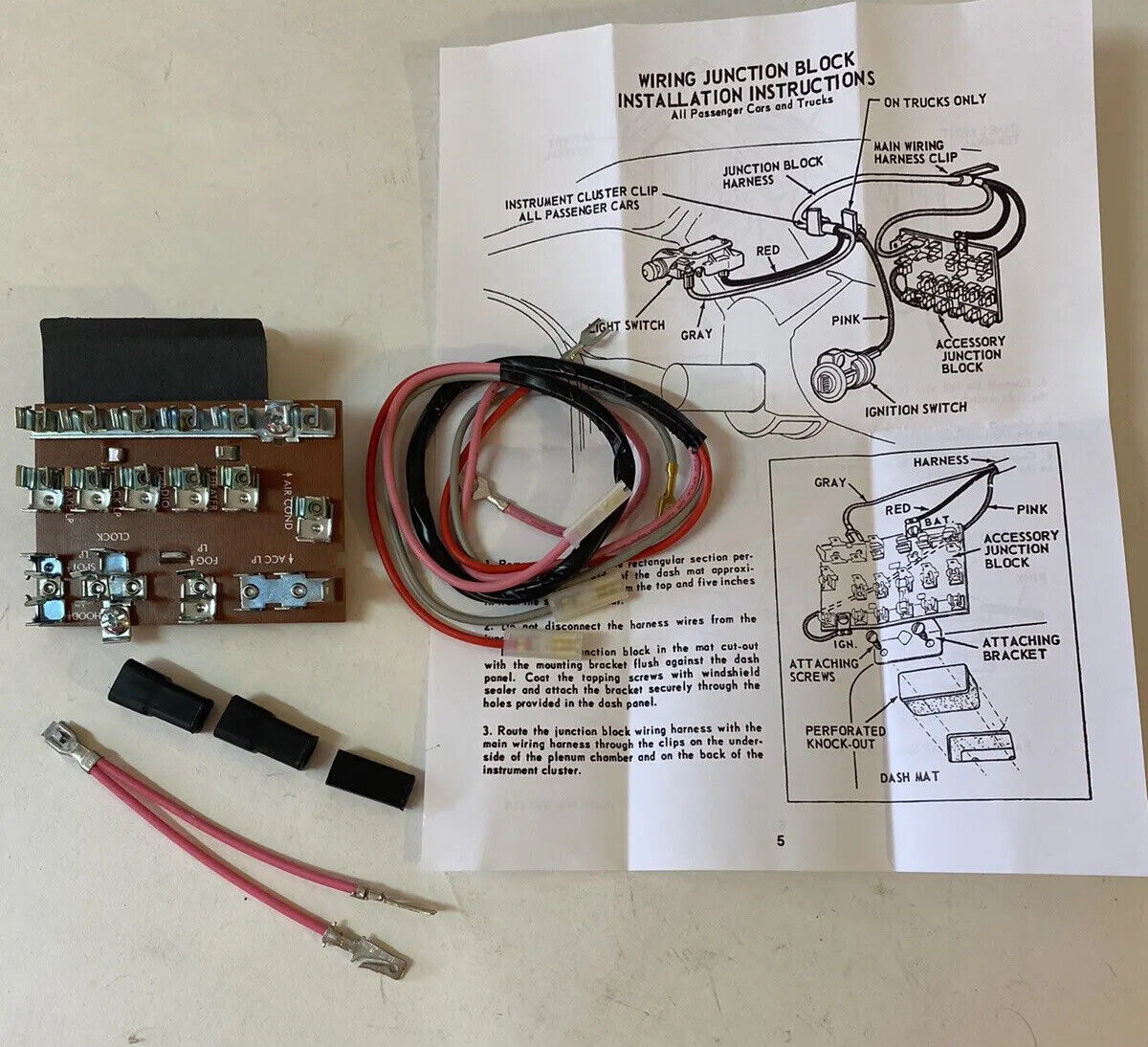 Chevy / GMC Truck Fuse Block Wire Harness 1955 - 1959 1955 - 1956 Car