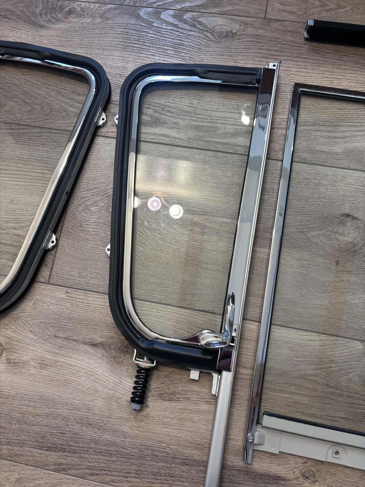 1955 - 1959 Chevy GMC Trucks Complete Clear Glass, Chrome framed Window Kit
