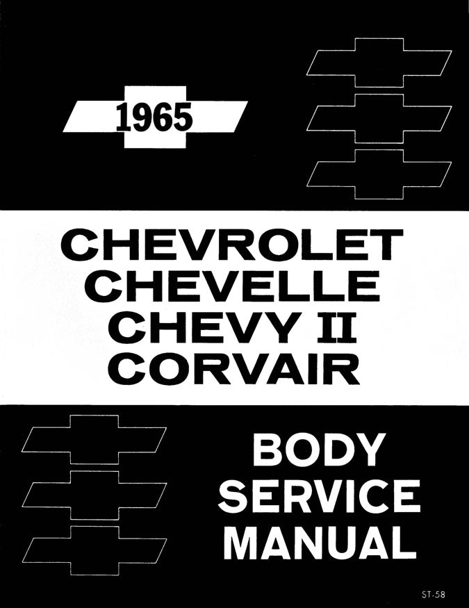 Licensed 1965 Chevy Shop Body Overhaul And Turbojet Manuals All Models Brakes Engine Electrical