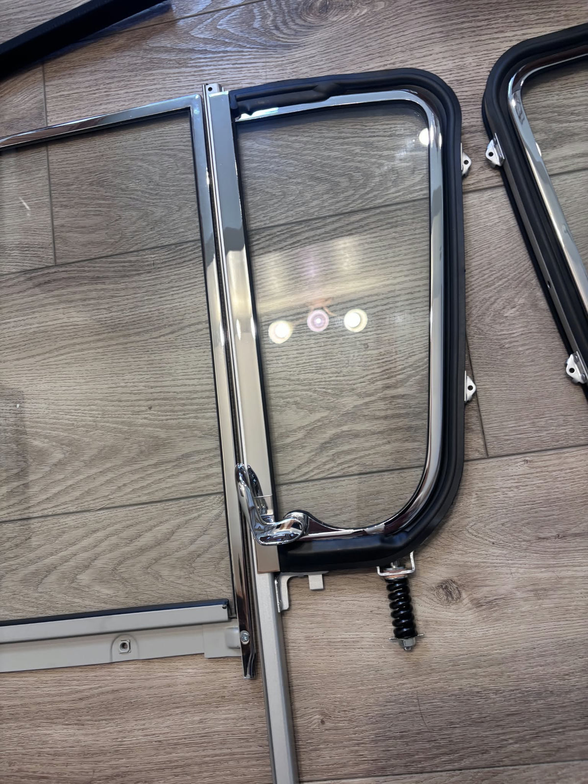 1955 - 1959 Chevy GMC Truck Chrome Door, Glass Window, and Chrome Vent Window with Clear Glass