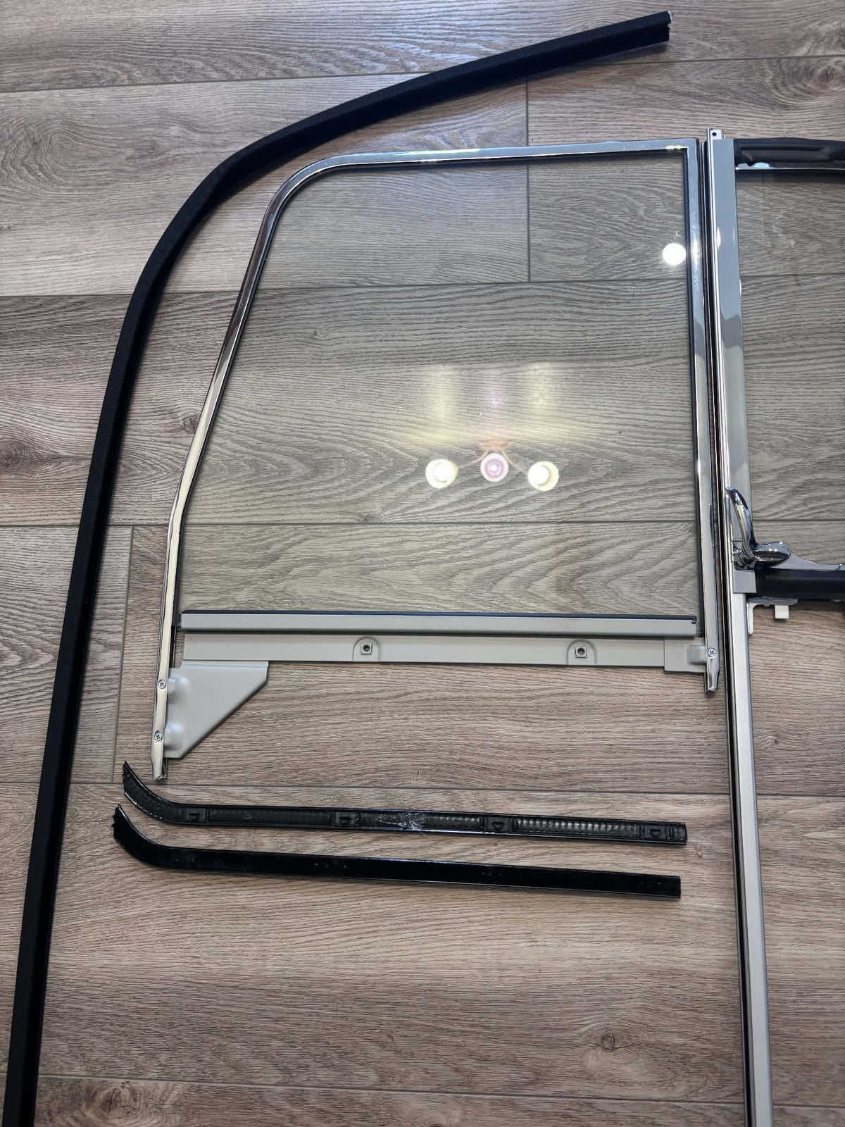 1955 - 1959 Chevy GMC Trucks Complete Clear Glass, Chrome framed Window Kit
