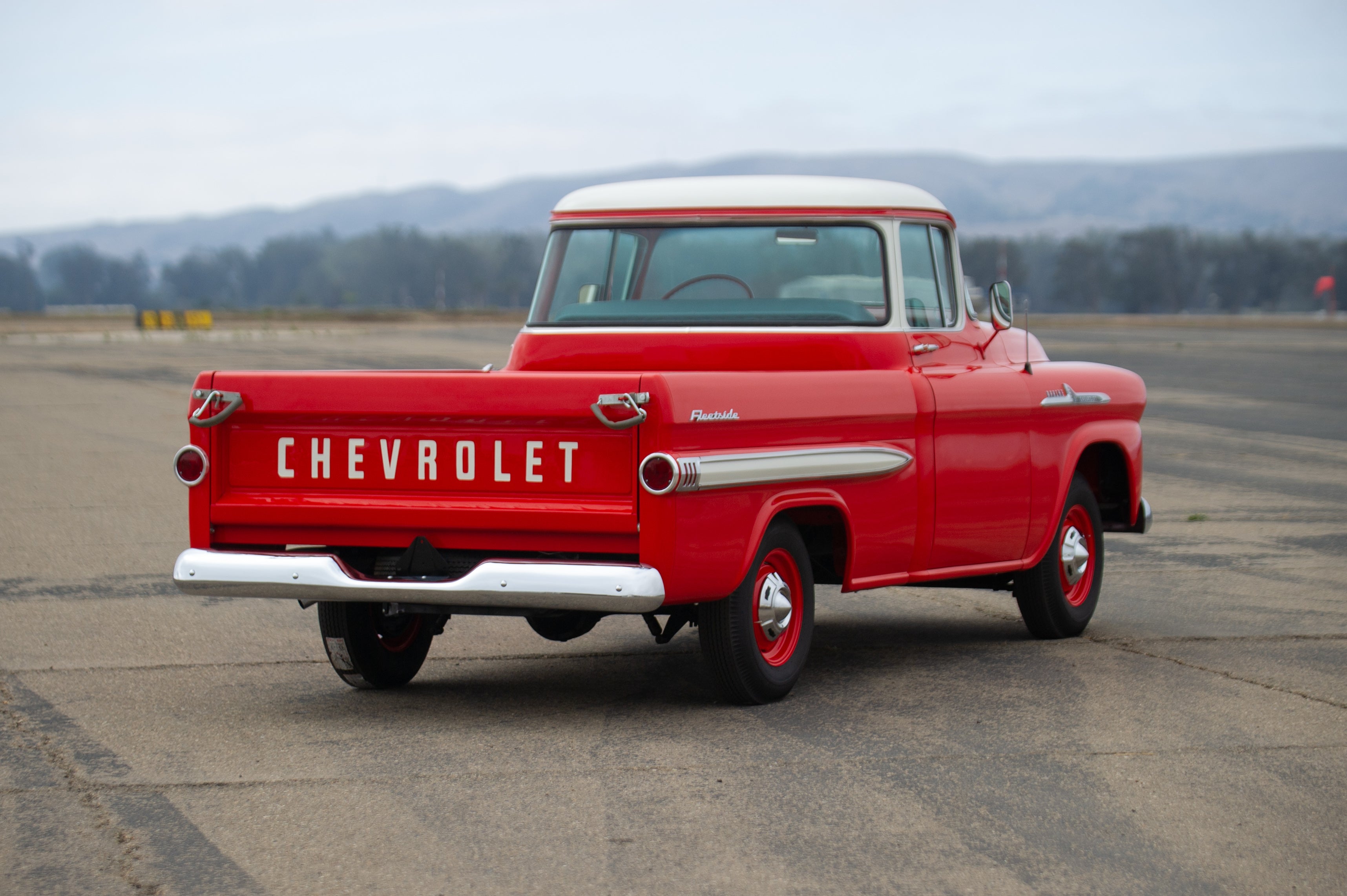 1955 - 1959 FRONT AND REAR  CHROME STEPSIDE  BUMPERS