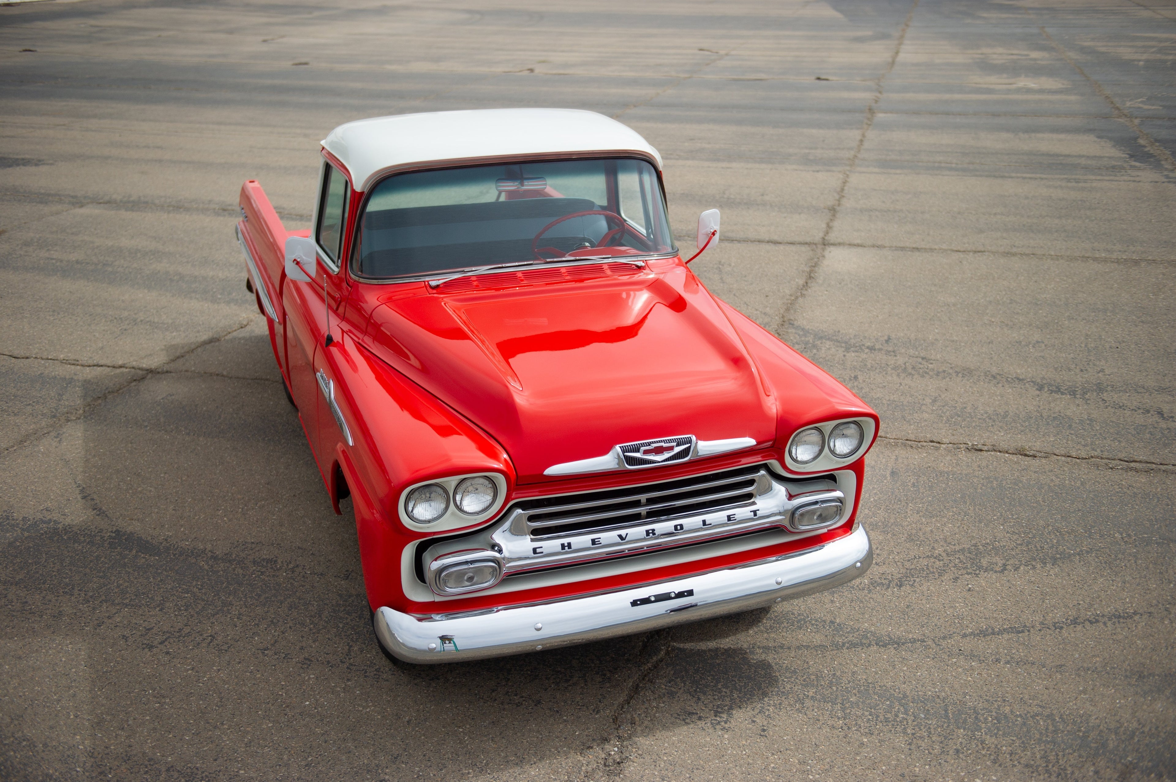 1955 - 1959 FRONT AND REAR  CHROME  FLEETSIDE BUMPERS