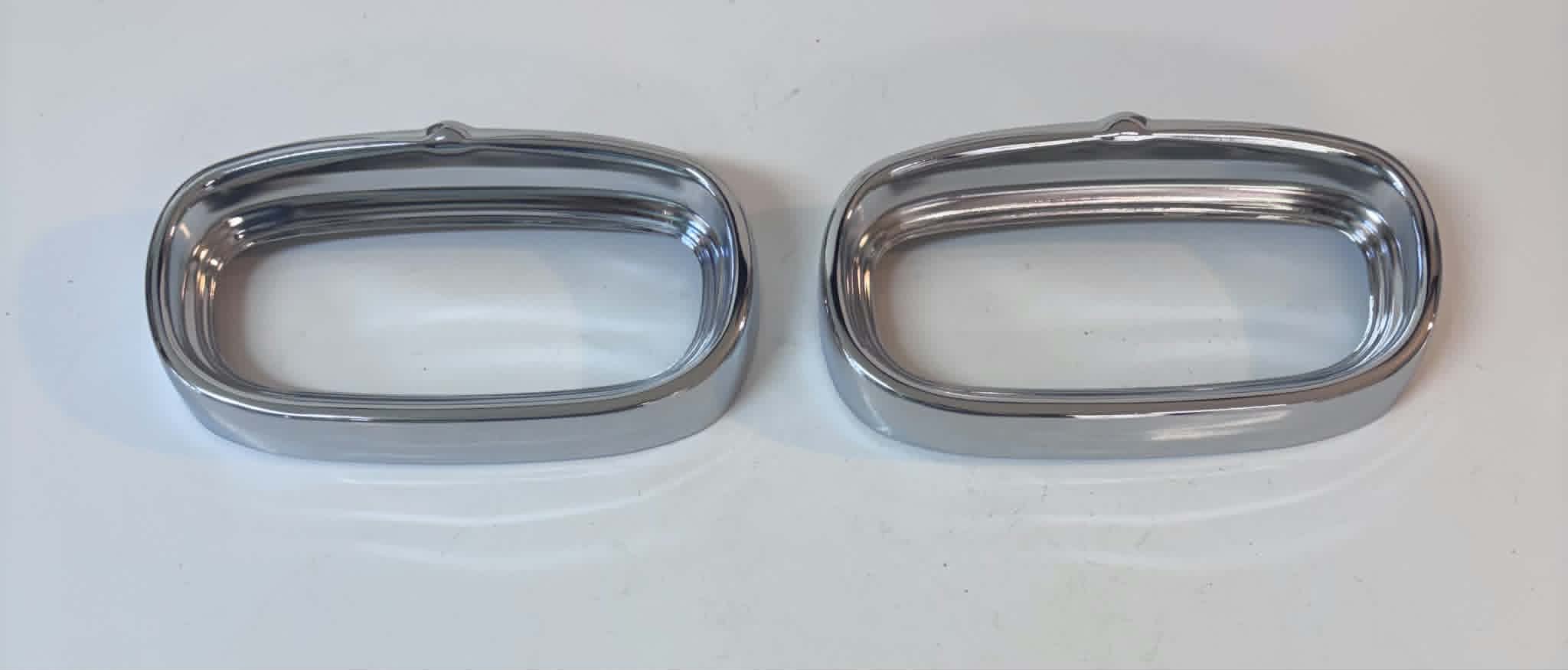 1958 1959 Chrome Park Light Bezel Pair