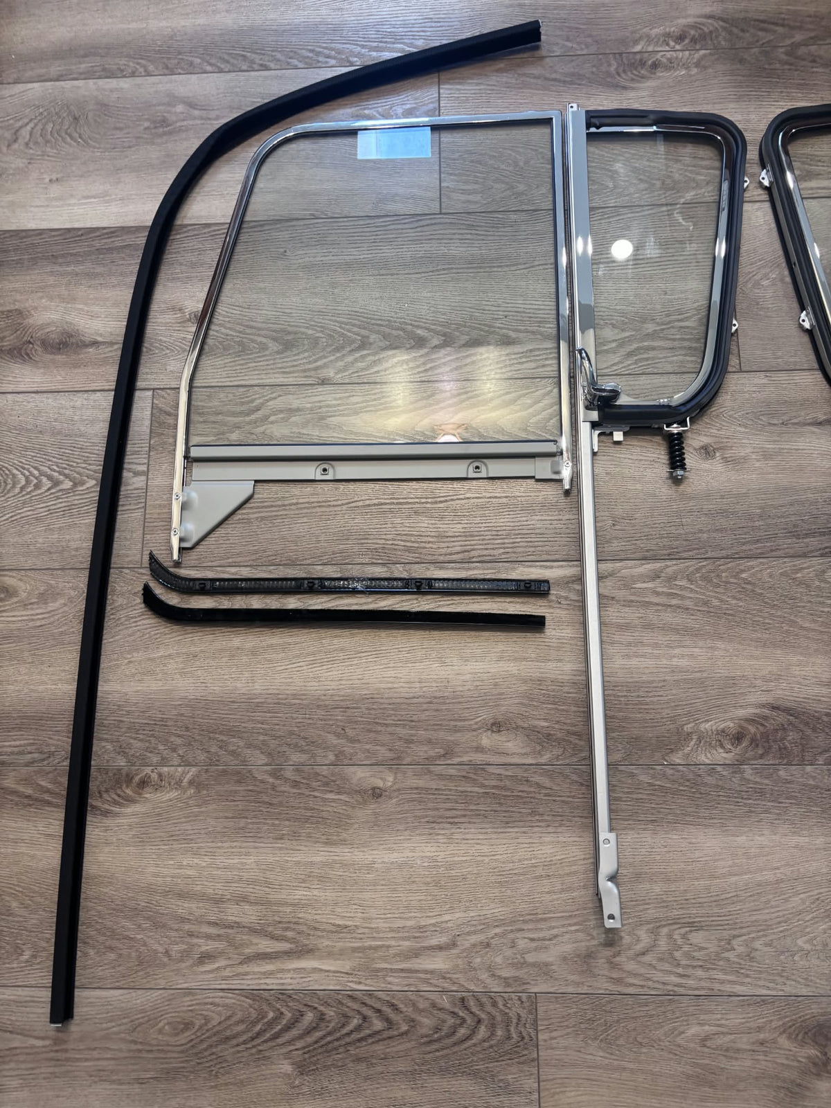 1955 - 1959 Chevy GMC Truck Chrome Door, Glass Window, and Chrome Vent Window with Clear Glass