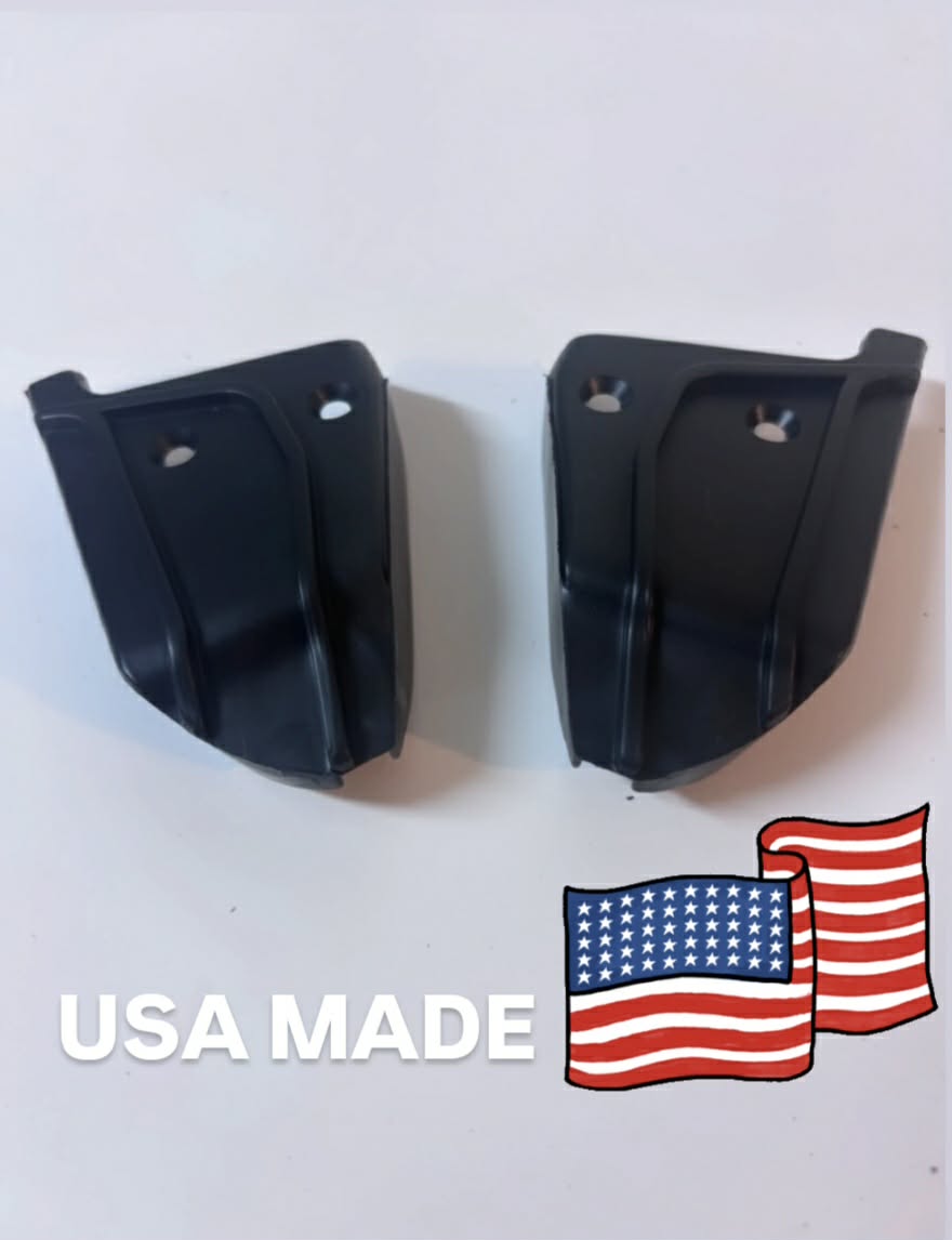 1969 - 1972 Chevy Blazer Jimmy GMC Door Window End Caps Pair Black USA