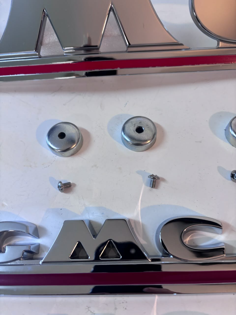 1947 - 1954 GMC Grill Hood Truck front Emblem Plate 3 Pc