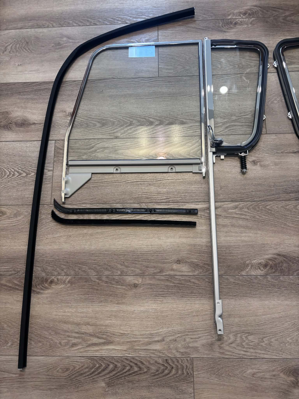 1955 - 1959 Chevy GMC Trucks Complete Clear Glass, Chrome framed Window Kit