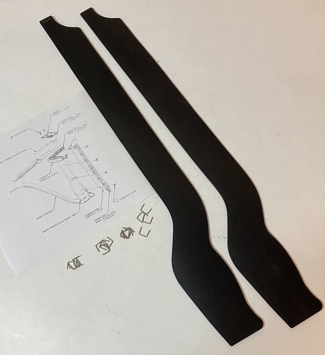 Front Fender Cowl Seals 2Pc 16 Staples for 1960-1966 Chevy GMC Truck NEW OEM USA
