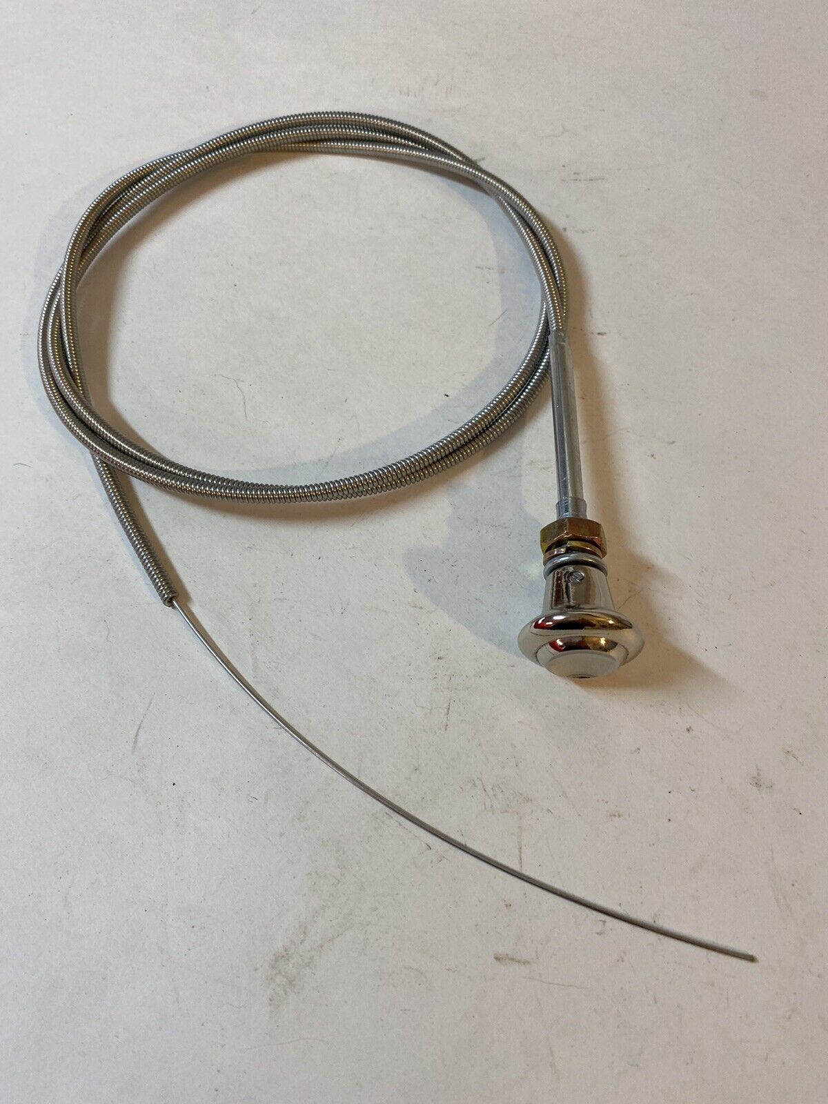 1955 - 1959 Chevy GMC Truck Dash Chrome Choke Throttle Vent Cable 63”