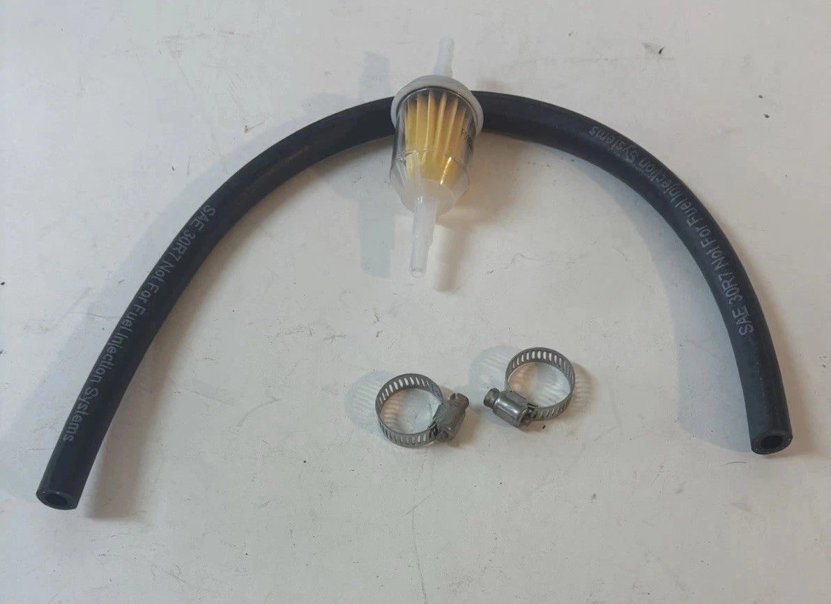 Plastic 4 Pieces Motor Inline Gas Fuel Filter 1/4'' 5/16" Line Kit