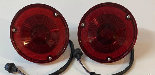 NOS 1967 - 1972 Chevy GMC Truck Stepside Tail Light Lenses OEM GM Guide Pair