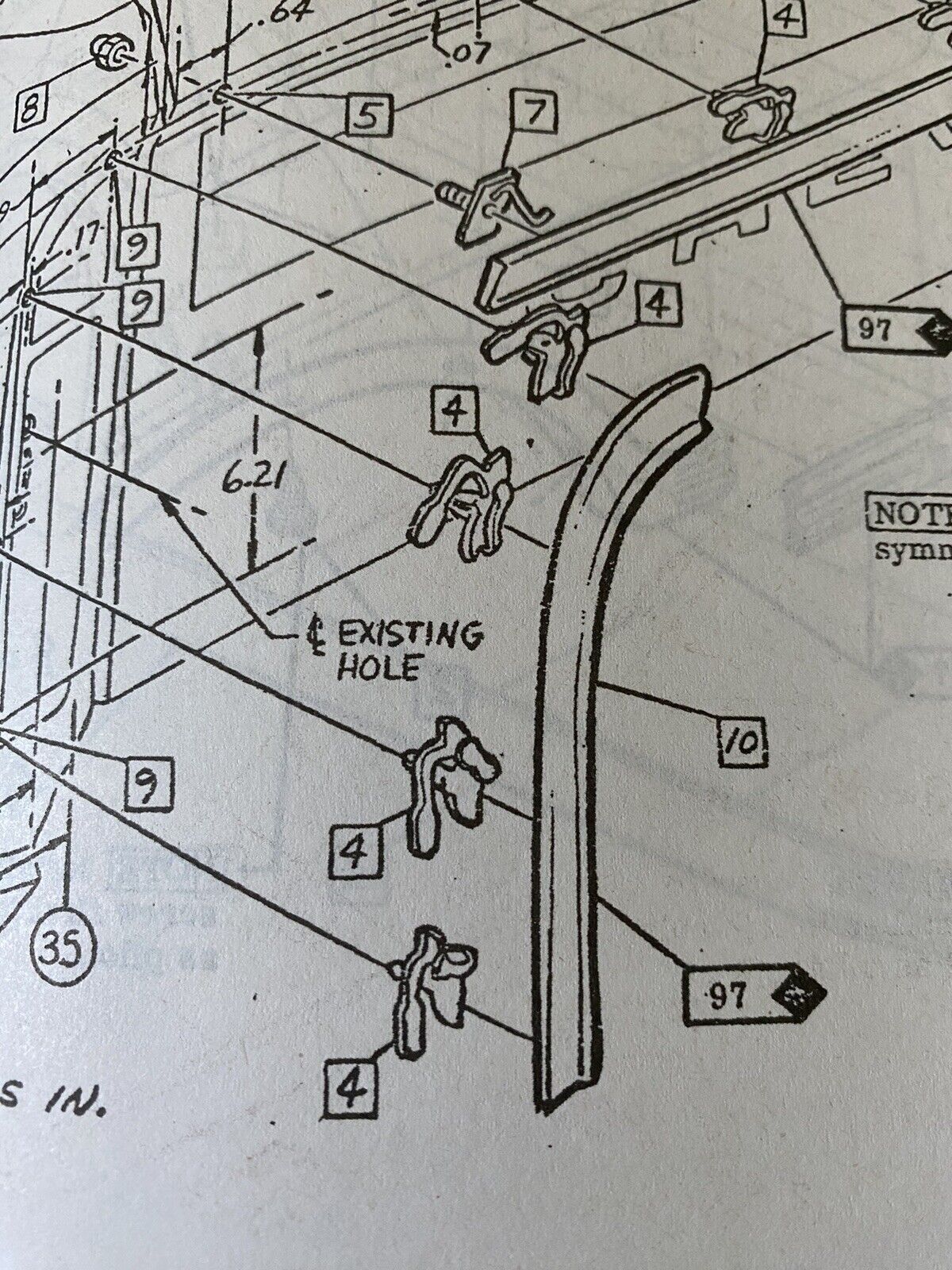 Tail Light Bezel Mounting Clip Set 1967 1968 Chevy GMC Fleetside Pickup Trucks