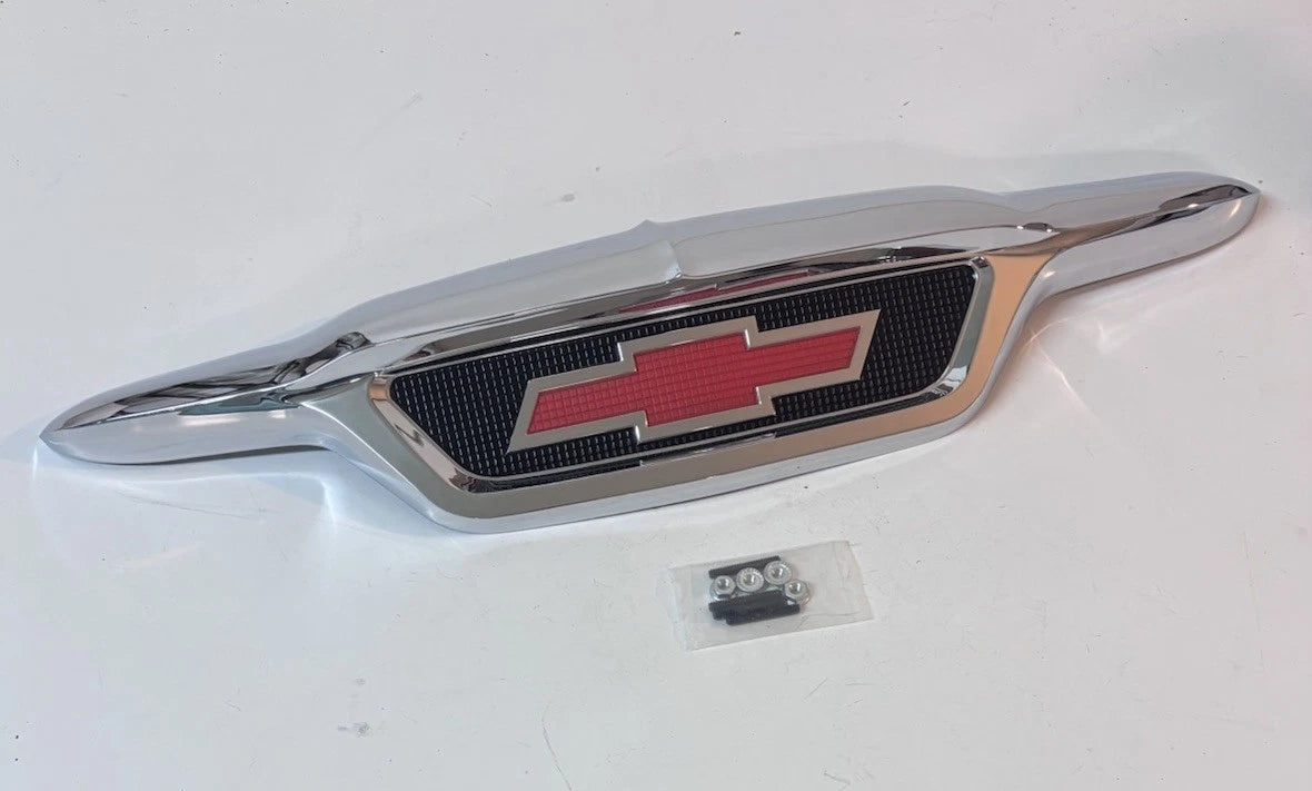 1955 2nd SERIES CHEVROLET TRUCK HOOD EMBLEM Beautiful Show CHROME NEW