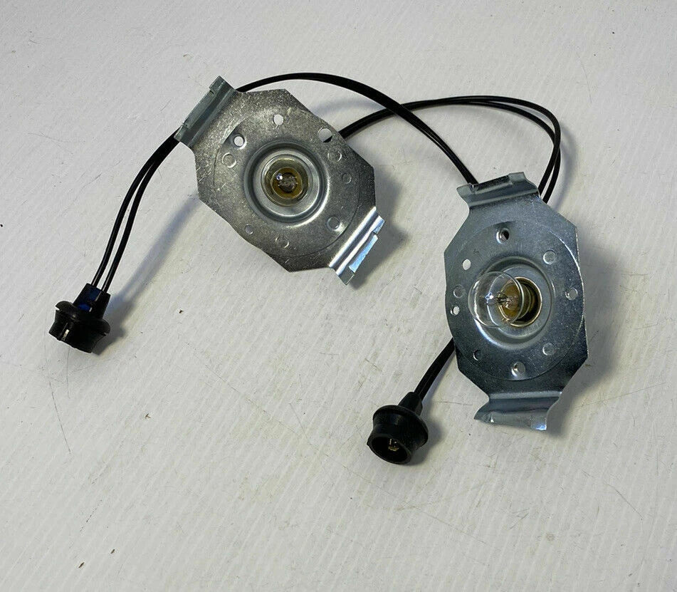 1958 1959 GMC Truck Park Light Lamp Housing Socket Back Plate Pair Brand New