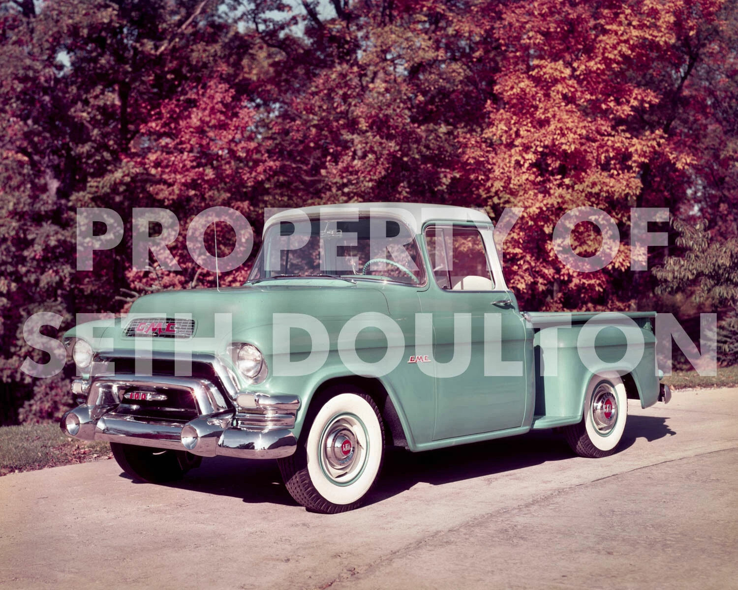 1955 GMC rare factory original photo vintage print ad Large 16" X 20" poster