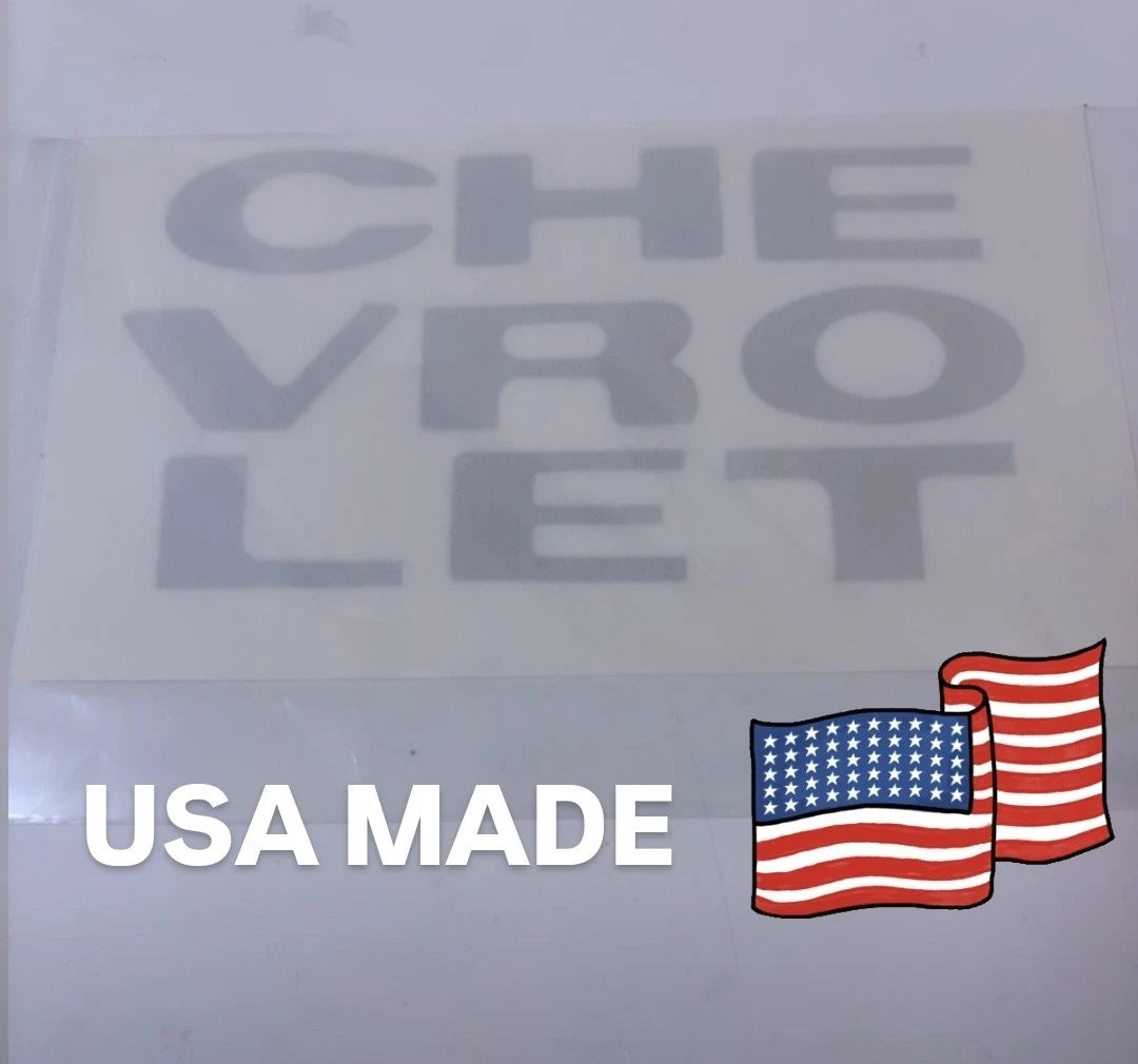 1969 1970 Chevrolet Truck "CHEVROLET" Grill Black Decal Lettering Set USA Made