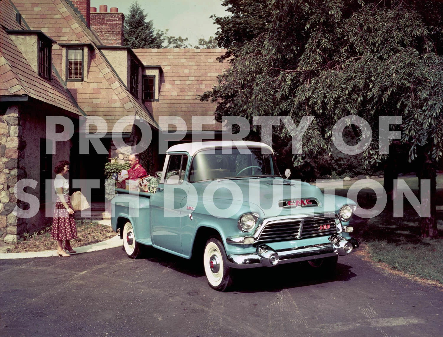 1957 GMC rare factory original photo vintage print ad Large 16" X 20" poster
