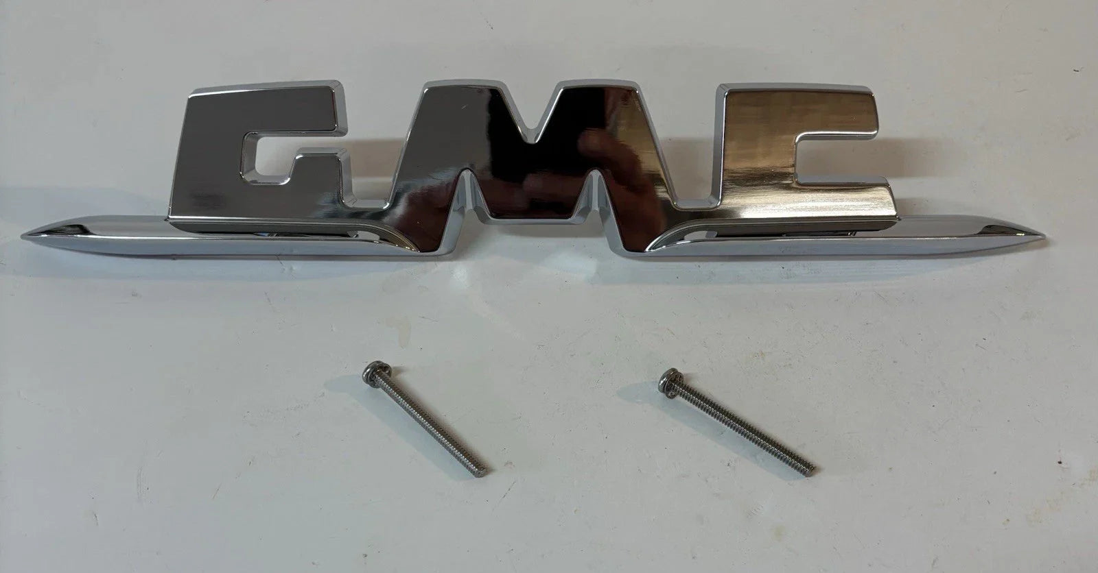 1955 - 1958 Chrome GMC Carrier Truck New Tailgate Emblem Stainless Screw