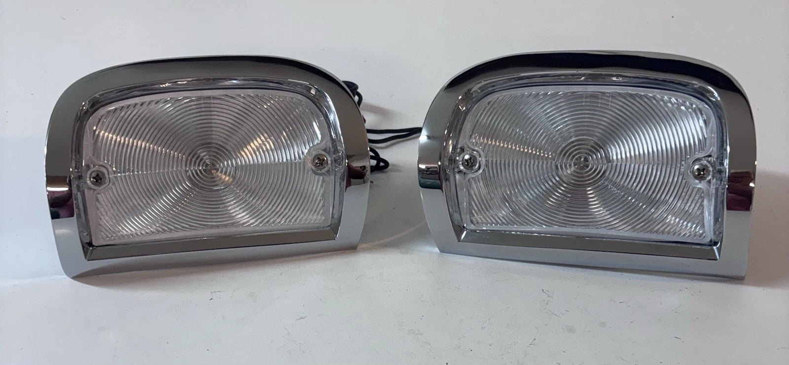 NEW 1955 - 1957 Show Chrome GMC Pickup Park Light Park lamp Assemblies Pair
