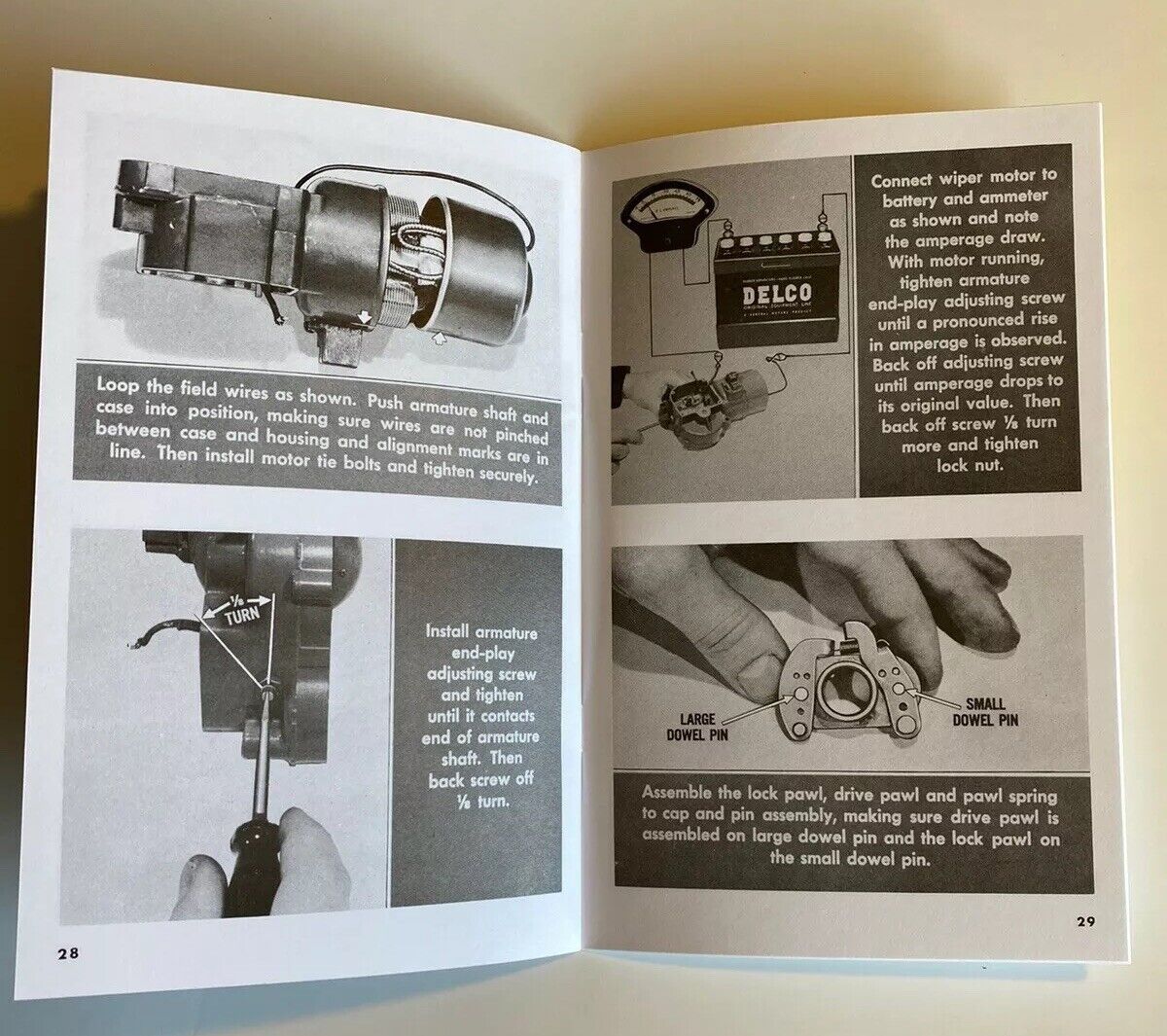 1955-1957 Chevy Electric Windshield Wiper Service Repair Book New