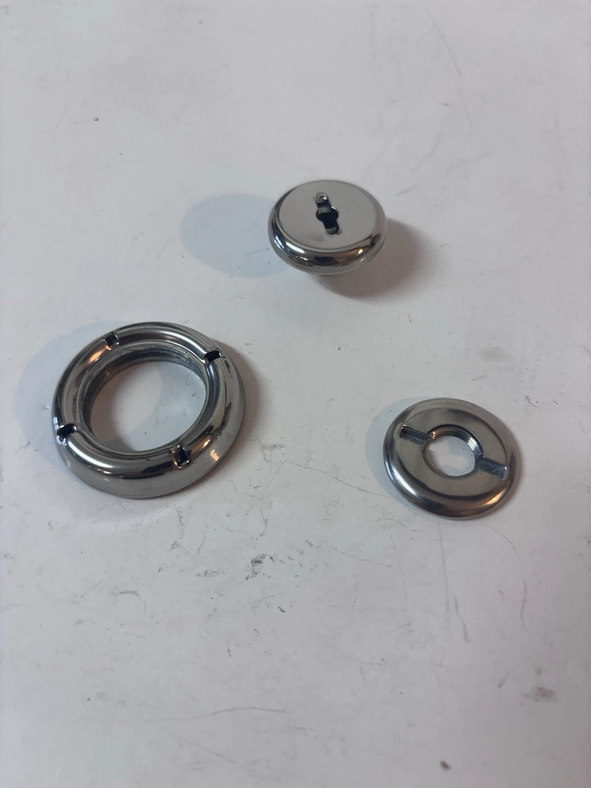 1955 - 1959 Chevrolet GMC Truck Ignition Wiper Headlight 3 Dash Bezel Nuts Set