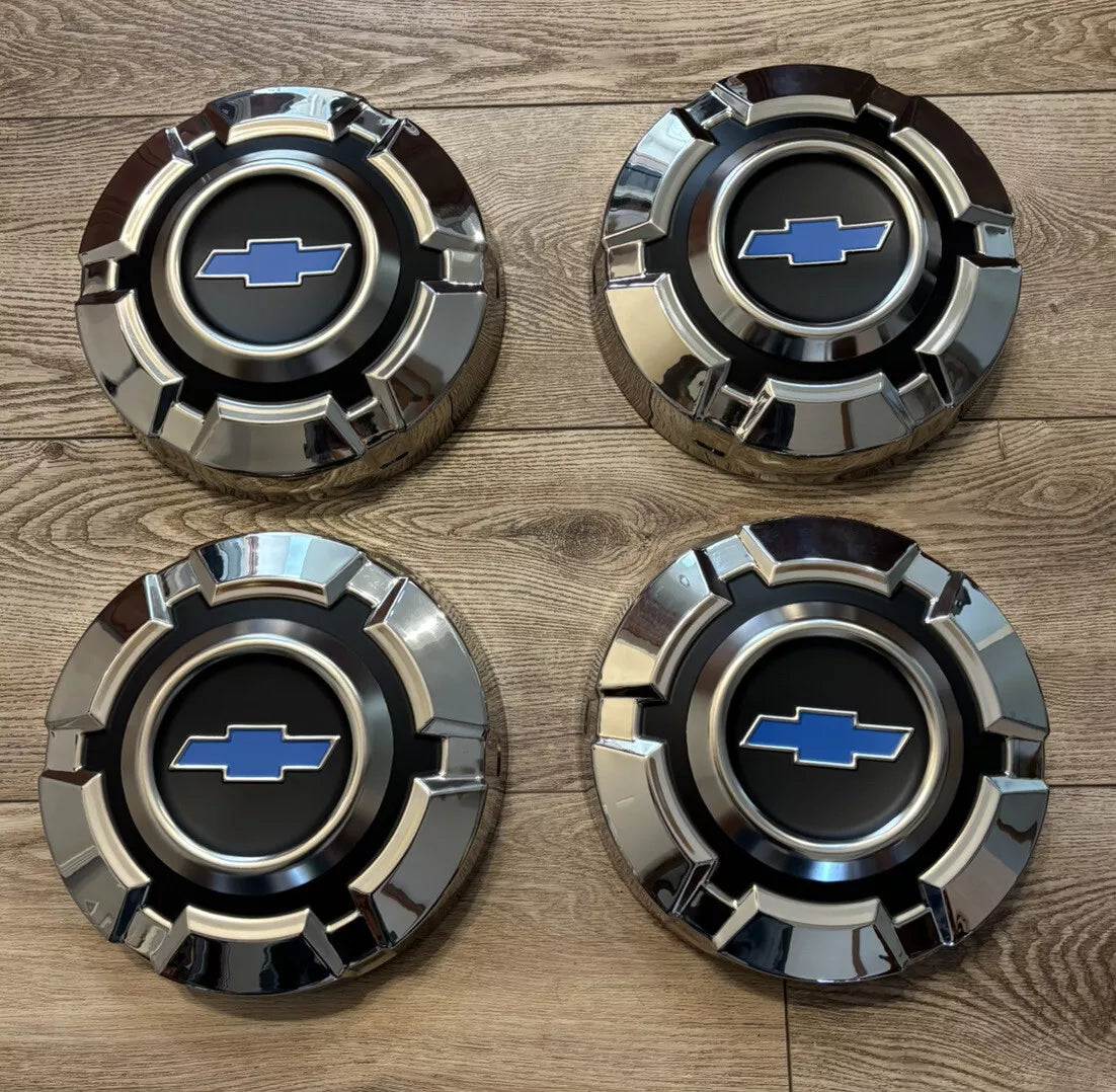 NEW 1969-1972 Chevy 1/2 Ton Wheel Center Rim Hubcap Lug Cover Dog Dish C10 Set 4