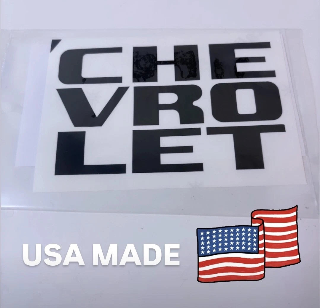 1958 1959 Chevrolet Truck "CHEVROLET" Grill Black Decal Lettering Set USA Made
