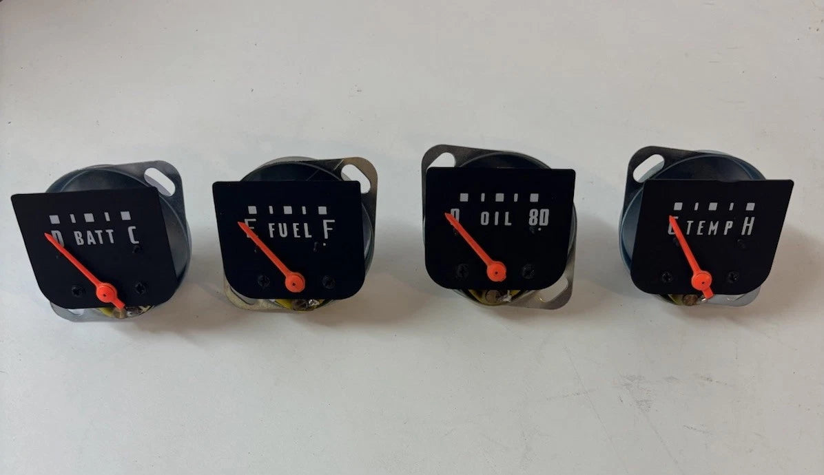 New Stock 1956 Ford pickup Truck original dash gauge Set Fuel Temp Oil Battery
