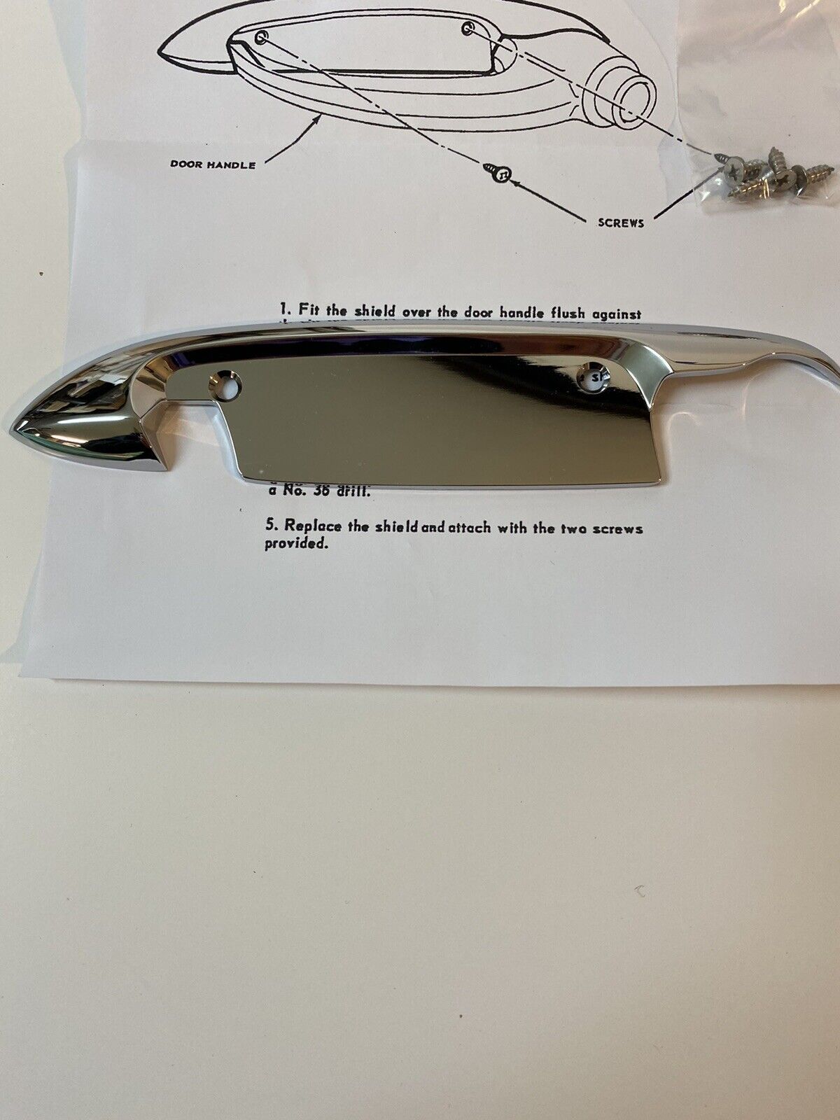 DOOR HANDLE SCRATCH GUARDS CHEVY GMC TRUCK  1955 - 1959 Screws Inst