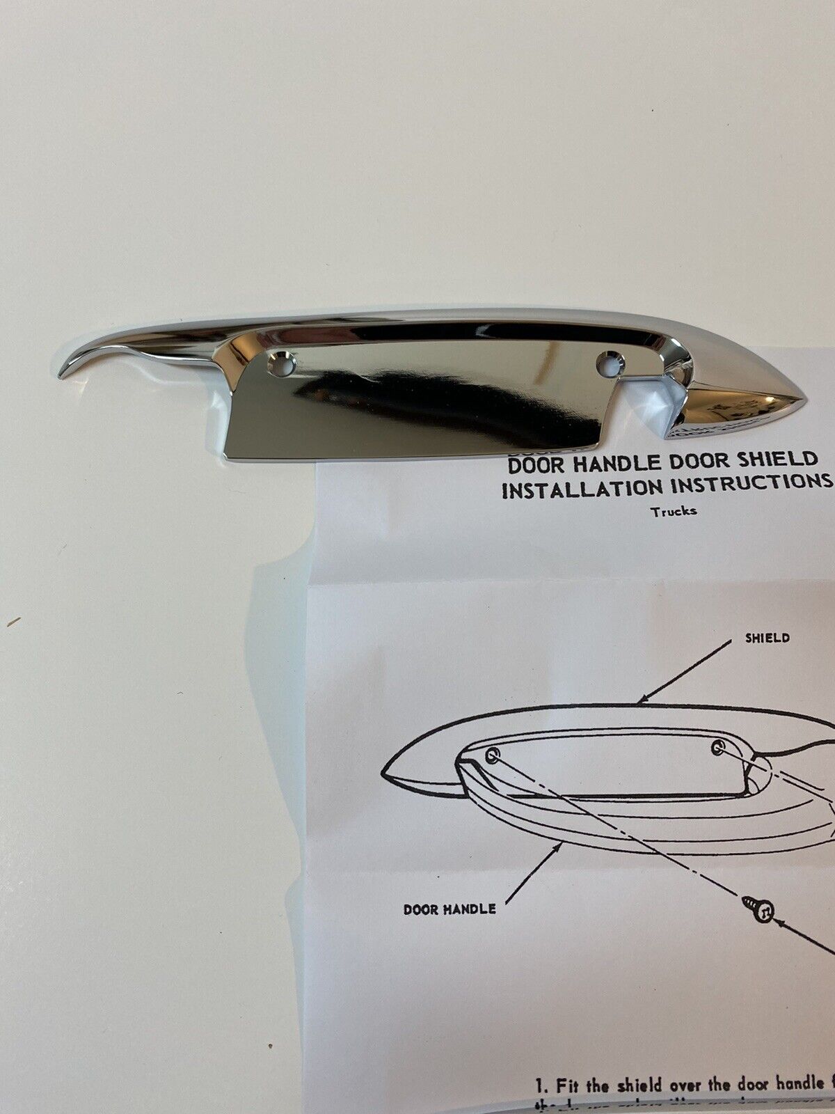 DOOR HANDLE SCRATCH GUARDS CHEVY GMC TRUCK  1955 - 1959 Screws Inst